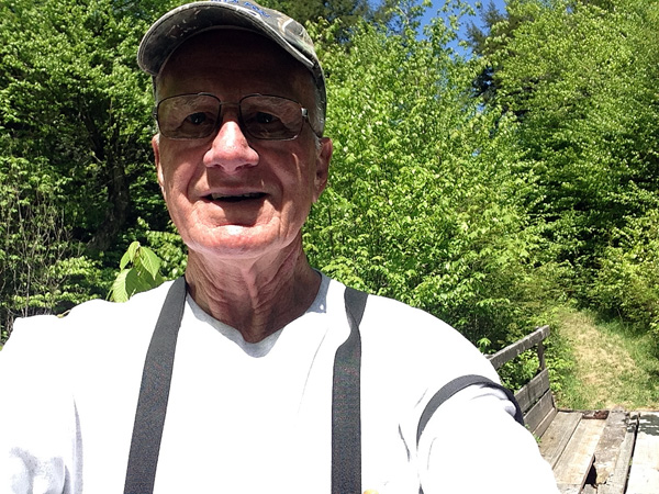 A "Selfie" along the trail - birding was slow.