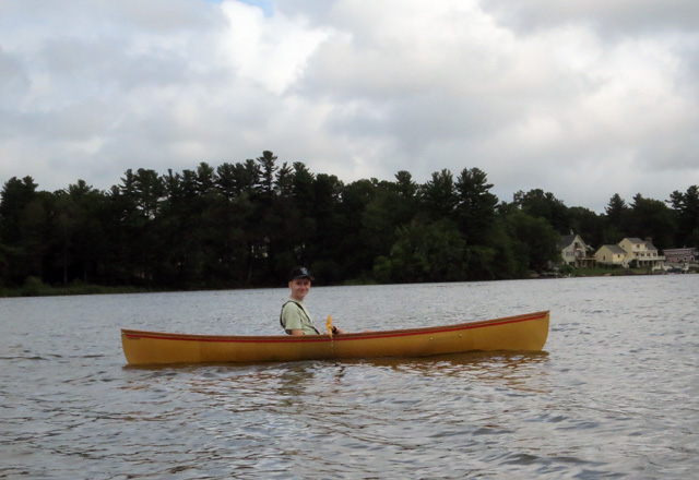 Mac used my boat and I squeezed into Mary's ten-footer.