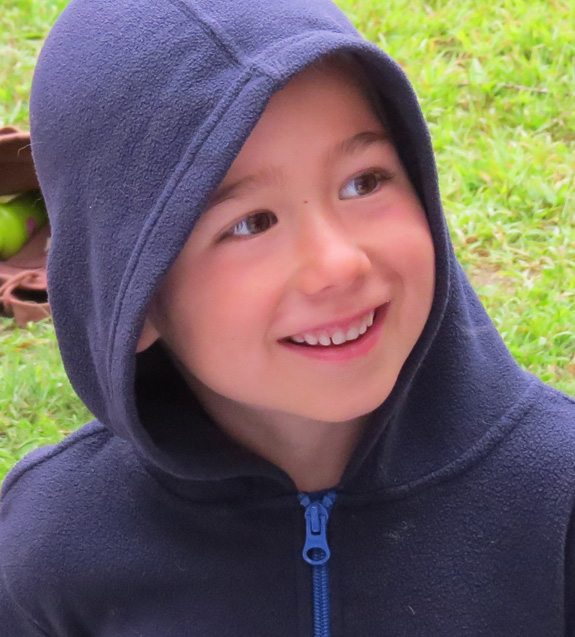 This guy, who watched intently, just found out he's going to get to release the catbird.