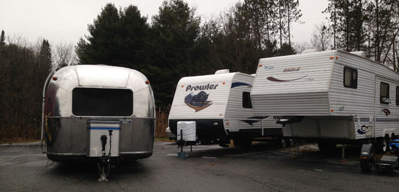Our placid Airstream was hanging out with Prowlers, Conquests, Avengers ...