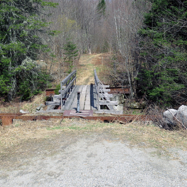 Note the post, with a lock, to keep out four-wheelers and snow machines.
