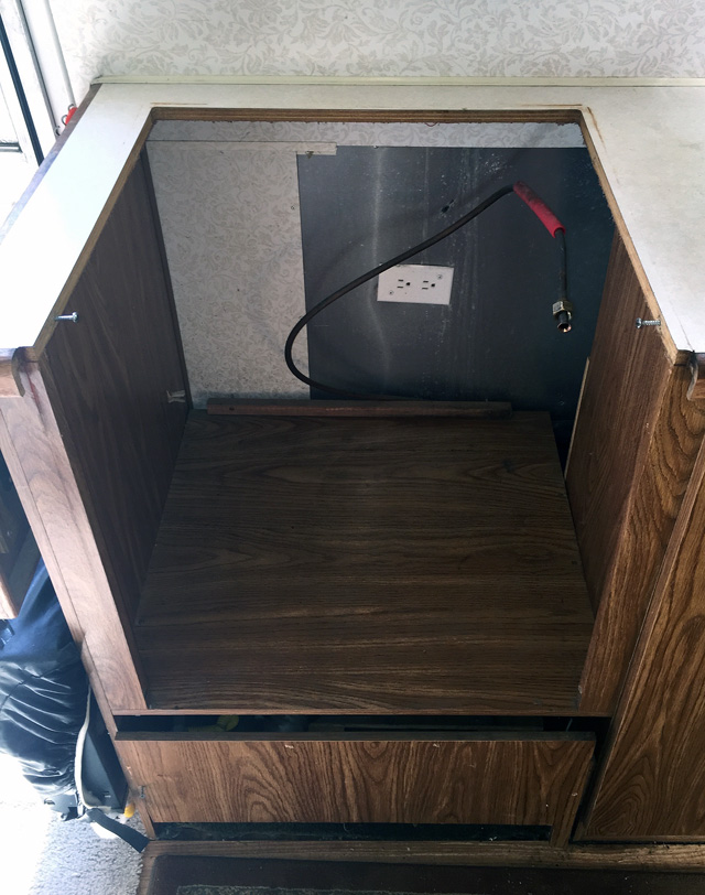 The opening was a bit too large for the new unit but shims solved that.
