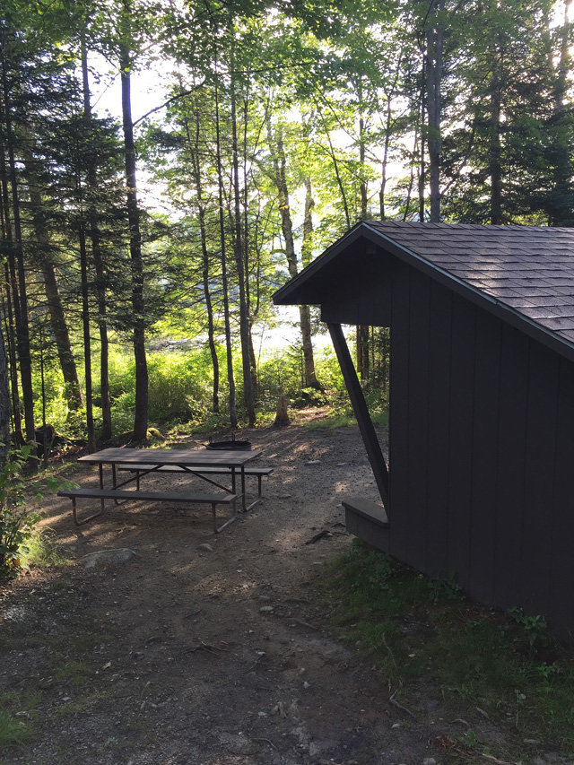 Many of the lean-tos have great locations right near the water.