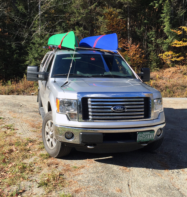 The boats with their covers ride well on the truck, especially when tied down to the front.